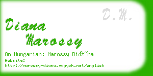 diana marossy business card